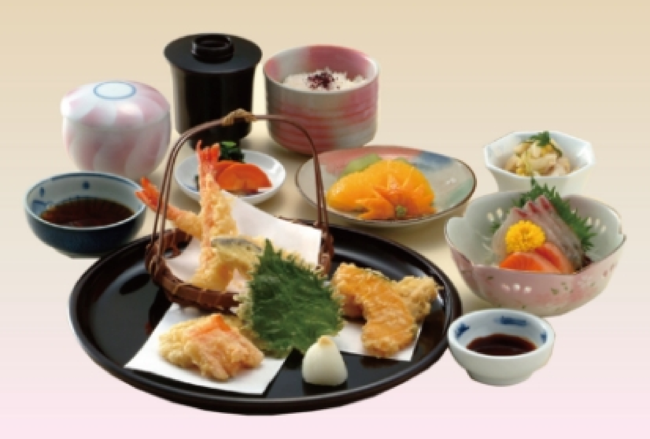 日式炸魚蝦蔬菜套餐 1,800日圓(不含稅)[午餐：1,500日圓(不含稅)]